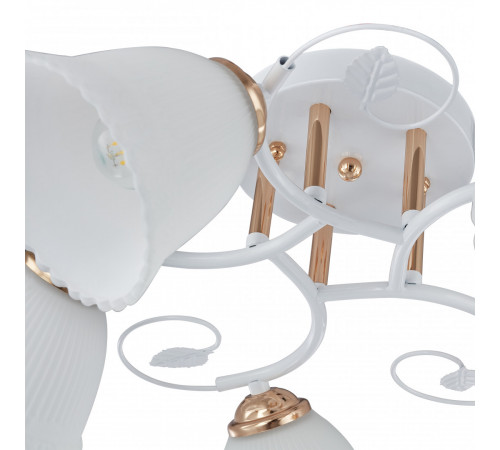 Потолочная люстра Arte Milano Amalfi 325395/5A WH+FG Потолочная люстра Arte Milano Amalfi 325395/5A WH+FG
