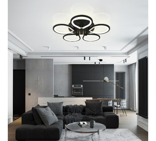 Потолочная светодиодная люстра Natali Kovaltseva Singl INNOVATION STYLE 83042 BLACK Потолочная светодиодная люстра Natali Kovaltseva Singl INNOVATION STYLE 83042 BLACK