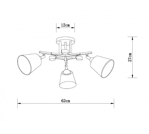 Потолочная люстра Arte Lamp Glassy A5078PL-3BK Потолочная люстра Arte Lamp Glassy A5078PL-3BK