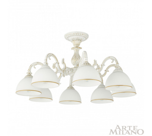 Потолочная люстра Arte Milano 346410/8 WT+G Потолочная люстра Arte Milano 346410/8 WT+G