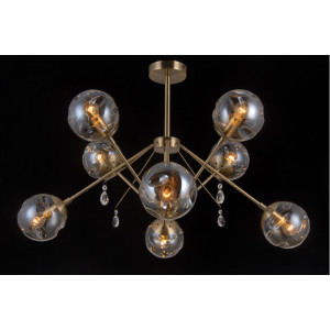 Люстра на штанге Natali Kovaltseva MOLECULE 81045-8C ANTIQUE BRASS