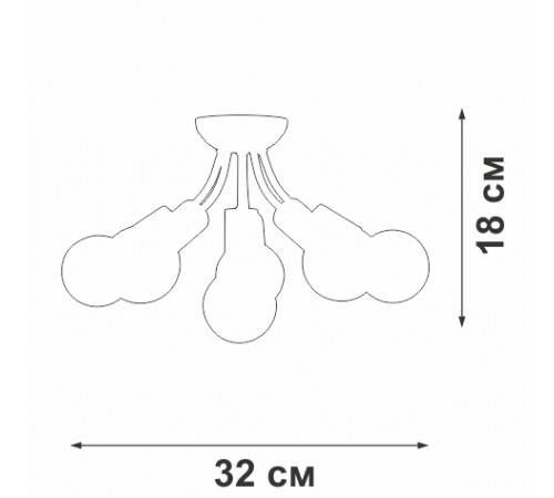Потолочная люстра Vitaluce V3927-1/6PL Потолочная люстра Vitaluce V3927-1/6PL