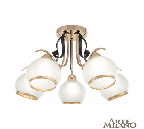 Потолочная люстра Arte Milano Amalfi 323306/5 FG+BK Потолочная люстра Arte Milano Amalfi 323306/5 FG+BK