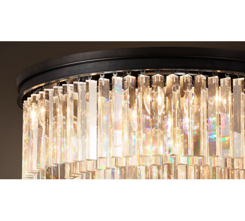 Потолочная люстра Delight Collection 1920s Odeon KR0387C-10B/P black/clear Потолочная люстра Delight Collection 1920s Odeon KR0387C-10B/P black/clear