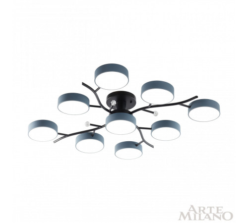 Потолочная люстра Arte Milano Ferrara 256606/8+1 Bk/Gr Потолочная люстра Arte Milano Ferrara 256606/8+1 Bk/Gr
