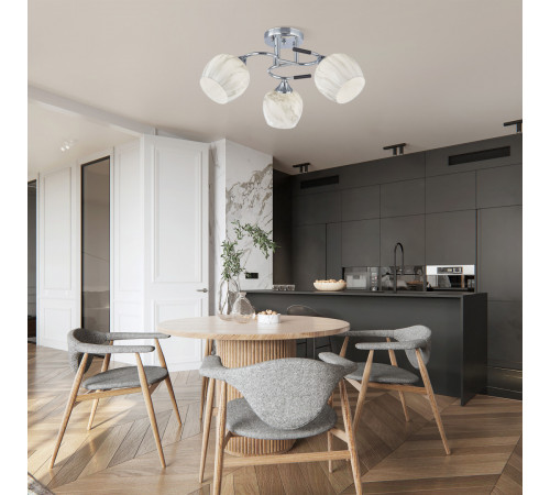 Потолочная люстра Arte Milano Amalfi 327985/3 CR+BK Потолочная люстра Arte Milano Amalfi 327985/3 CR+BK