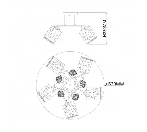 Потолочная люстра Escada Neulia 1118/5PL Потолочная люстра Escada Neulia 1118/5PL