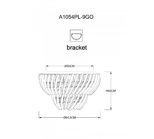Потолочная люстра Arte Lamp Ella A1054PL-9GO Потолочная люстра Arte Lamp Ella A1054PL-9GO