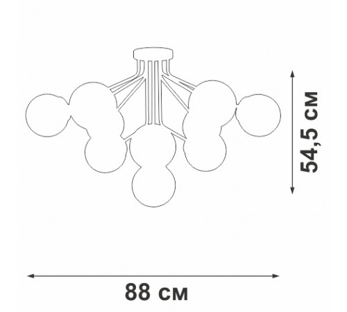 Потолочная люстра Vitaluce V42870-8/10PL Потолочная люстра Vitaluce V42870-8/10PL