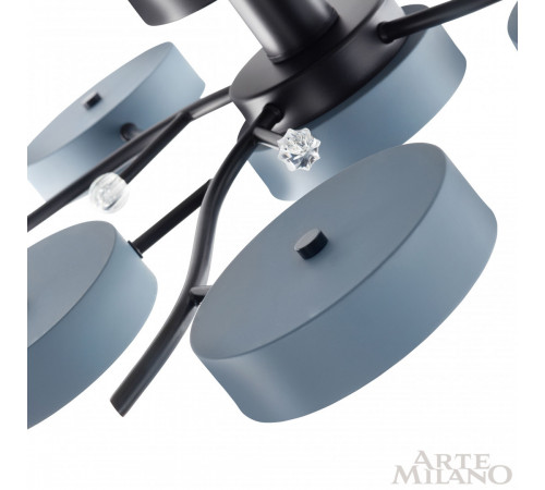 Потолочная люстра Arte Milano Ferrara 256606/8+1 Bk/Gr Потолочная люстра Arte Milano Ferrara 256606/8+1 Bk/Gr