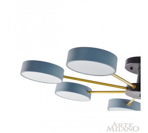 Потолочная люстра Arte Milano Ferrara 252006/8 Bk/Gr Потолочная люстра Arte Milano Ferrara 252006/8 Bk/Gr