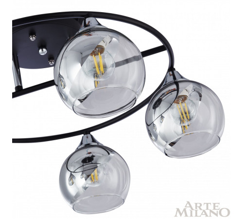 Потолочная люстра Arte Milano Amalfi 322403/5 BK+CR Потолочная люстра Arte Milano Amalfi 322403/5 BK+CR