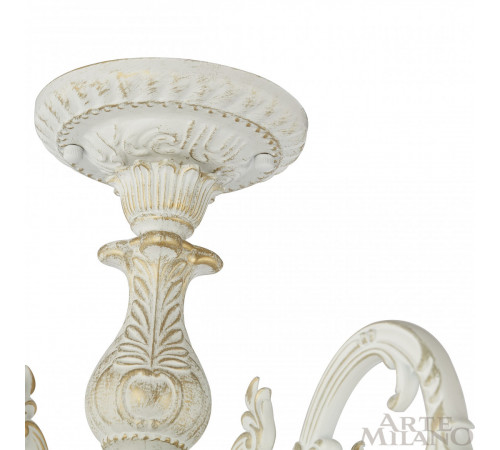 Потолочная люстра Arte Milano 346410/8 WT+G Потолочная люстра Arte Milano 346410/8 WT+G