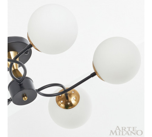 Потолочная люстра Arte Milano Neapolis 276808/6 BK/GD Потолочная люстра Arte Milano Neapolis 276808/6 BK/GD