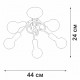 Потолочная люстра Vitaluce V3727-0/5PL