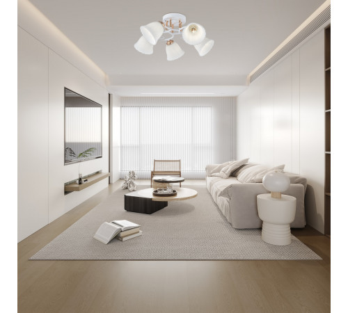 Потолочная люстра Arte Milano Amalfi 325395/5A WH+FG Потолочная люстра Arte Milano Amalfi 325395/5A WH+FG
