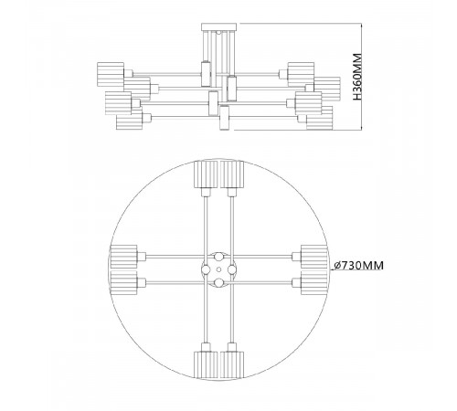 Потолочная люстра Escada Reflex 1140/8P Потолочная люстра Escada Reflex 1140/8P