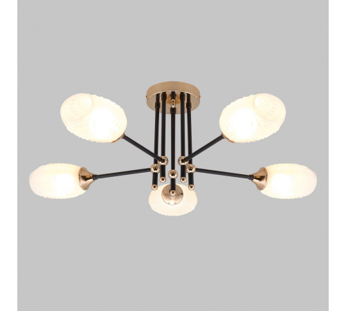 Потолочная люстра IMEX MD.4144-5-S-BK+FGD Потолочная люстра IMEX MD.4144-5-S-BK+FGD