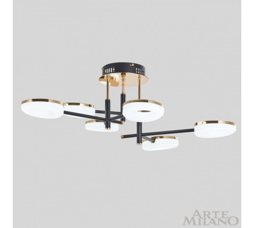 Потолочная люстра Arte Milano Ferrara 272999/6 BK/GD Потолочная люстра Arte Milano Ferrara 272999/6 BK/GD