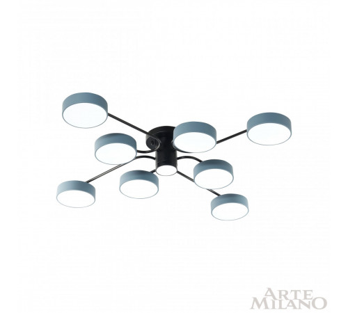 Потолочная люстра Arte Milano Ferrara 253039/8+1 Bk/Gr Потолочная люстра Arte Milano Ferrara 253039/8+1 Bk/Gr