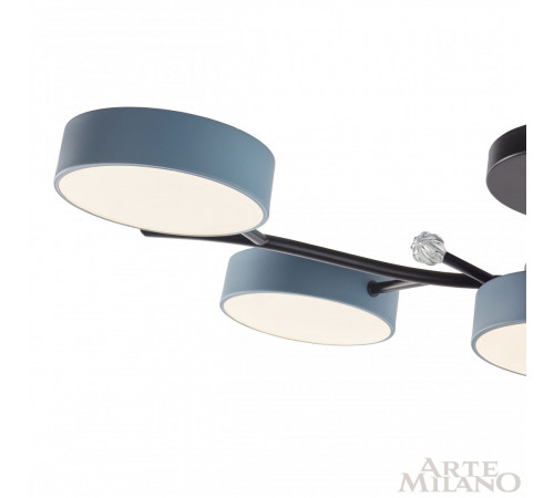 Потолочная люстра Arte Milano Ferrara 256606/5 Bk/Gr Потолочная люстра Arte Milano Ferrara 256606/5 Bk/Gr