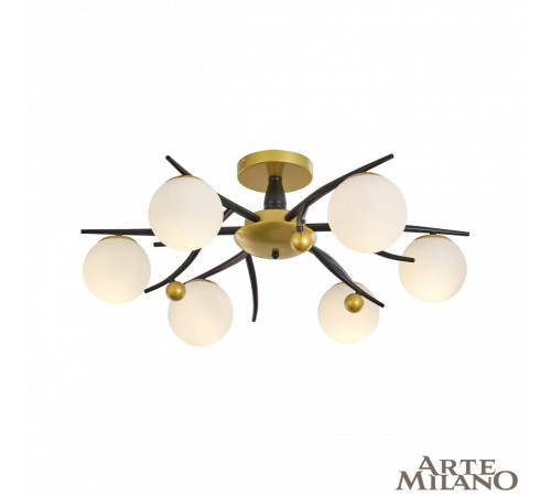 Потолочная люстра Arte Milano 273408/6 BK/GD Потолочная люстра Arte Milano 273408/6 BK/GD