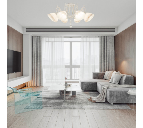 Потолочная люстра Arte Milano 341900/8 WT+G Потолочная люстра Arte Milano 341900/8 WT+G