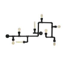 Потолочная люстра Ideal Lux Plumber PL8 Nero 136714