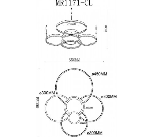 Потолочная люстра MyFar Nora MR1171-CL Потолочная люстра MyFar Nora MR1171-CL