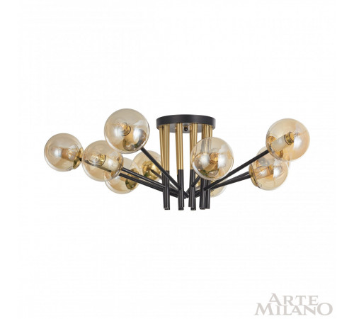Потолочная люстра Arte Milano Neapolis 273708/10 BK/GD Потолочная люстра Arte Milano Neapolis 273708/10 BK/GD