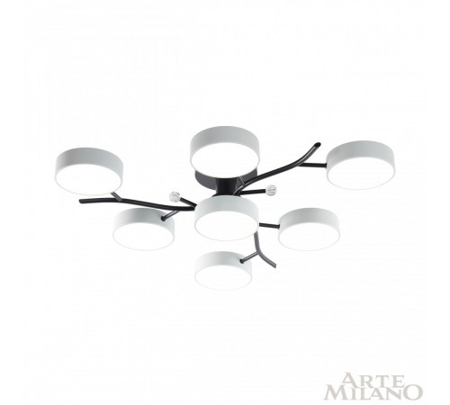 Потолочная люстра Arte Milano Ferrara 256606/6+1 Bk/Wh Потолочная люстра Arte Milano Ferrara 256606/6+1 Bk/Wh
