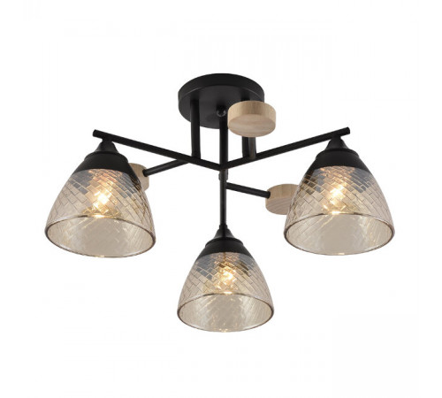 Потолочная люстра Seven Fires Aislin SF3375/3C-BK-WD-AM Потолочная люстра Seven Fires Aislin SF3375/3C-BK-WD-AM