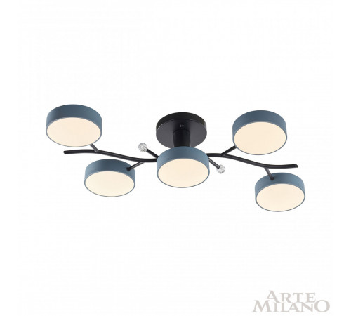 Потолочная люстра Arte Milano Ferrara 256606/5 Bk/Gr Потолочная люстра Arte Milano Ferrara 256606/5 Bk/Gr