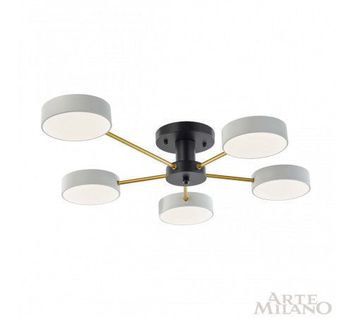 Потолочная люстра Arte Milano Ferrara 252006/5 Bk/Wh Потолочная люстра Arte Milano Ferrara 252006/5 Bk/Wh
