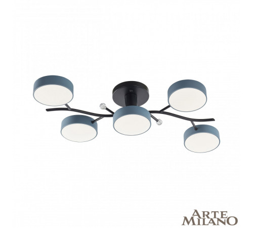 Потолочная люстра Arte Milano Ferrara 256606/5 Bk/Gr Потолочная люстра Arte Milano Ferrara 256606/5 Bk/Gr