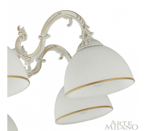 Потолочная люстра Arte Milano 346410/8 WT+G Потолочная люстра Arte Milano 346410/8 WT+G