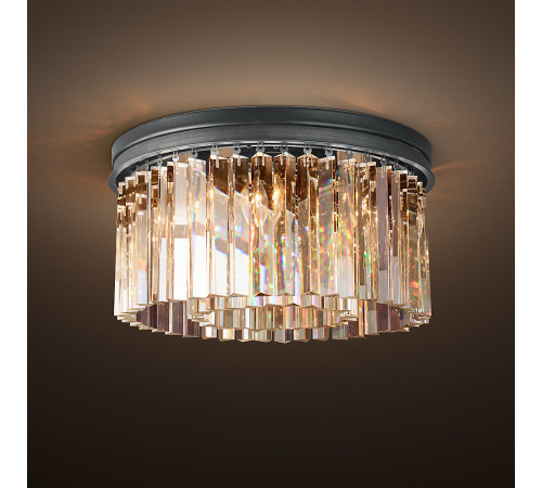 Потолочная люстра Delight Collection 1920s Odeon KR0387C-6B/P black/clear