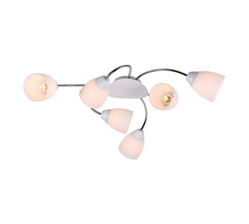 Потолочная люстра IMEX MD.8410-6-S CH+WH Потолочная люстра IMEX MD.8410-6-S CH+WH