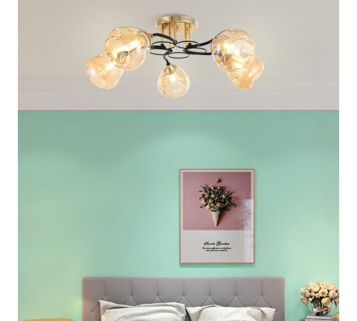 Потолочная люстра Arte Milano Amalfi 324106/5 FG+BK Потолочная люстра Arte Milano Amalfi 324106/5 FG+BK