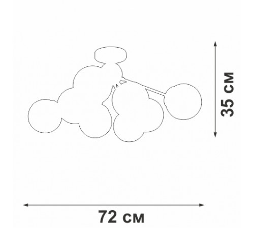Потолочная люстра Vitaluce V3772-8/8PL Потолочная люстра Vitaluce V3772-8/8PL