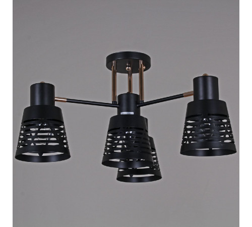 Потолочная люстра Reluce 06074-3.3-04 BK+FG Потолочная люстра Reluce 06074-3.3-04 BK+FG