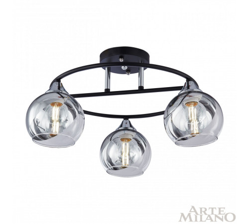 Потолочная люстра Arte Milano Amalfi 322403/3 BK+CR Потолочная люстра Arte Milano Amalfi 322403/3 BK+CR