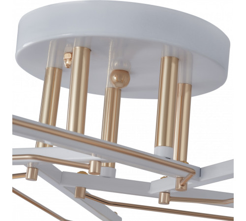 Потолочная люстра Arte Milano Amalfi 329508/5 WH+FG Потолочная люстра Arte Milano Amalfi 329508/5 WH+FG