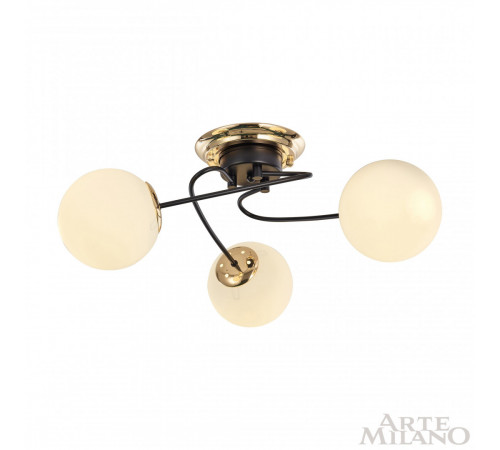 Потолочная люстра Arte Milano Neapolis 276408/3 BK/GD Потолочная люстра Arte Milano Neapolis 276408/3 BK/GD