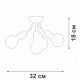Потолочная люстра Vitaluce V3927-1/4PL