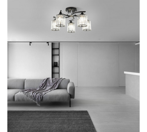 Потолочная люстра Arte Milano Amalfi 327103/5 BK+CR Потолочная люстра Arte Milano Amalfi 327103/5 BK+CR