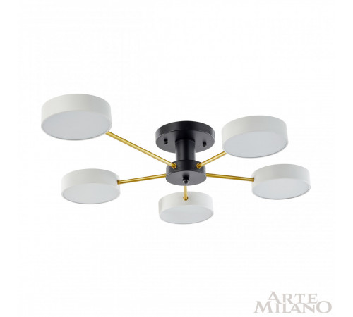 Потолочная люстра Arte Milano Ferrara 252006/5 Bk/Wh Потолочная люстра Arte Milano Ferrara 252006/5 Bk/Wh