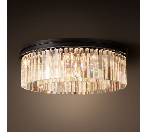 Потолочная люстра Delight Collection 1920s Odeon KR0387C-10B/P black/clear Потолочная люстра Delight Collection 1920s Odeon KR0387C-10B/P black/clear