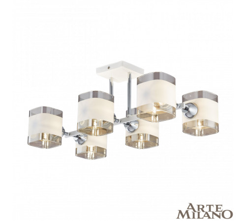Потолочная люстра Arte Milano Amalfi 329809/6 WH+CR Потолочная люстра Arte Milano Amalfi 329809/6 WH+CR