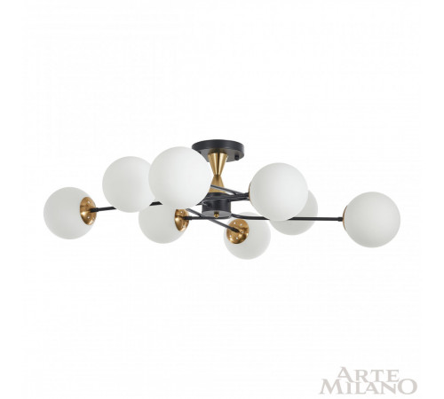 Потолочная люстра Arte Milano Neapolis 276808/8 BK/GD Потолочная люстра Arte Milano Neapolis 276808/8 BK/GD